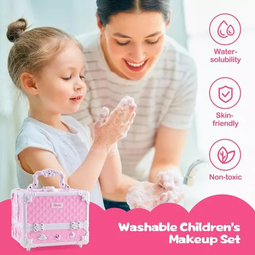 Maquillaje Real Y Lavable, Bolsos De Belleza Para Niñas