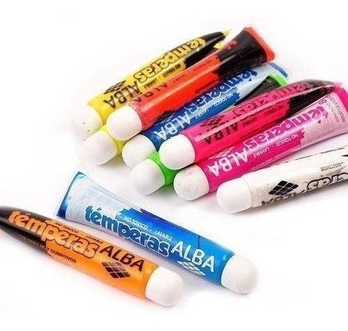 Imagen 2 de 3 de Temperas X10 Alba Premium Fluo Y Metalizadas