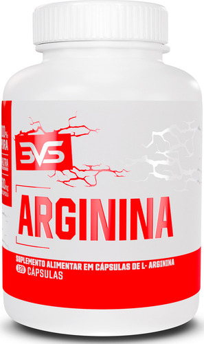 Arginina 100% Pura - Fórmula Exclusiva Para A Vasodilatação Dos Músculos Com 2328mg De Arginina Por Dose - 120 Cápsulas