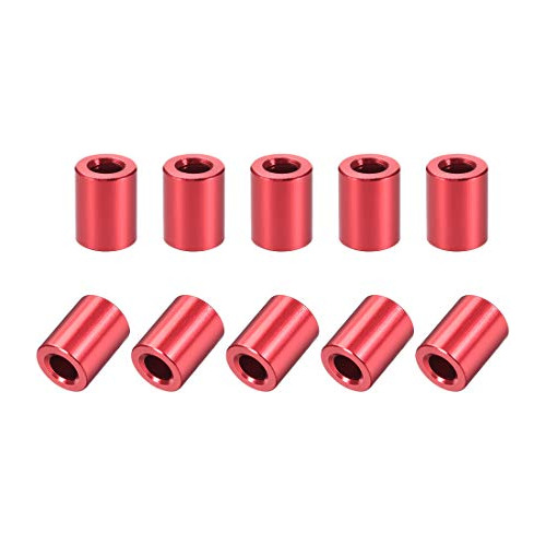 Espaciador Columna Aluminio Rojo 10 Pcs 3.1x6x6mm Para Drone