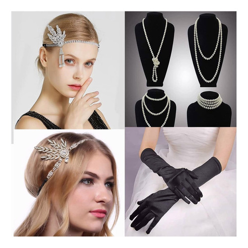 1920s Accesorios Gatsby Chicago Disfraz Vintage Epoca