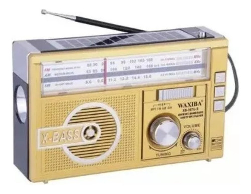 Radio Portatil Waxiba Usb Am Solar Recargable