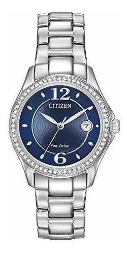 Citizen Mujeres Eco-drive Silueta Cristal Reloj Con Fecha, F