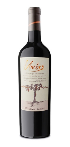 Imagen 2 de 7 de Vino Malbec Reserva Umbro X 3 Botellas De 750 Ml