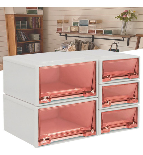 2 Caja De Almacenamiento De Casa De Muñecas De Moda Y Rosa