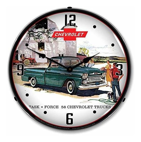 Reloj De Pared - 1958 Chevrolet Task Force 58 Trucks Reloj D