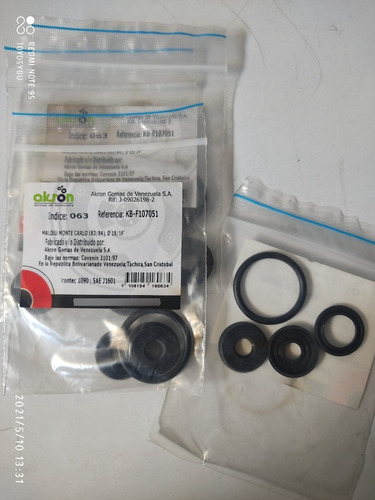 Kit Goma Bomba Freno Akron Malibu M.carlo 15/16 Kb-f107051