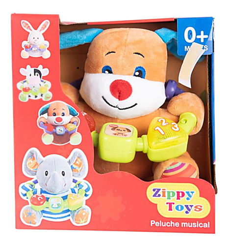 Perro Interactivo Musical Zippy Toys Bebés. Incluye Pilas.