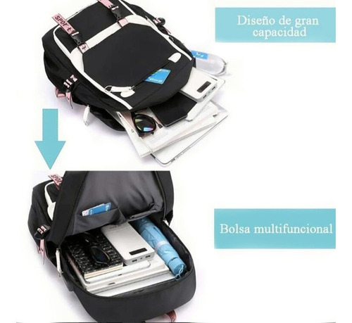 As Mochila Escolar Bts Con Lonchera Libreta Set De 4