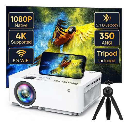 Proyector Nativo 1080p   5g Wifi (con Trípode), 14000 ...