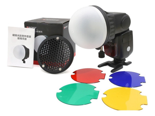 Triopo Kit Accesorios Modificadores De Luz Flash Speedlight