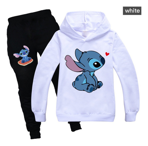 Stitch Sudadera Con Capucha Y Pantalón Para Niños.