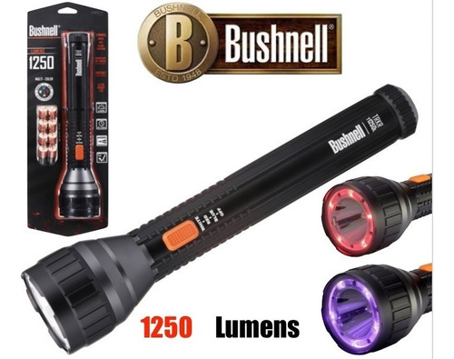 Lamapara Linterna Bushnell 1250 Lumens Tactica Aluminio Xtre Color de la linterna Azul Color de la luz Blanca