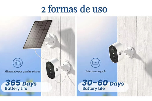 Cámaras De Seguridad Solares Inalámbricas 2k Wifi 2k Para Ex