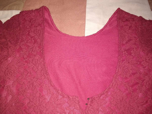 Remera De Mujer Manga Larga De Encaje Marca Akiabara
