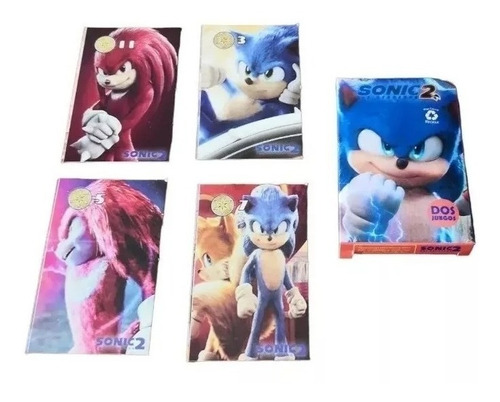 Sonic Cartas Infantiles X25 Mazos Naipes P/ Souvenir