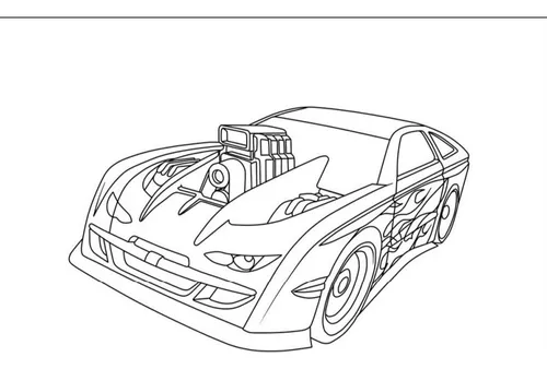 Desenhos de Carros da Hot Wheels para Colorir e Imprimir 