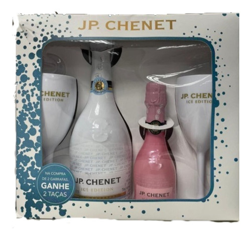 Kit Natal Espumante J P Chenet Ice 750ml + Rosé 200ml