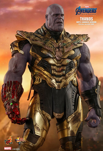 Thanos Battle Damaged Version Hot Toys 1/6 Endgame Seminuevo