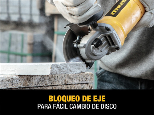 Esmeriladora angular DeWalt DWE4010 de 50 Hz/60 Hz color amarillo 700 W 120 V + accesorio