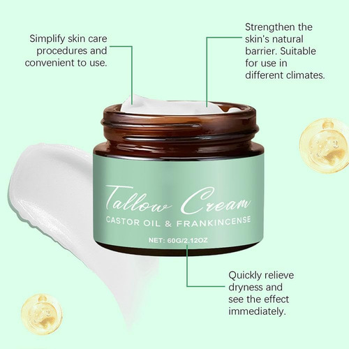 Beef Tallow Moisturizer With Frankincense & Castor Oil