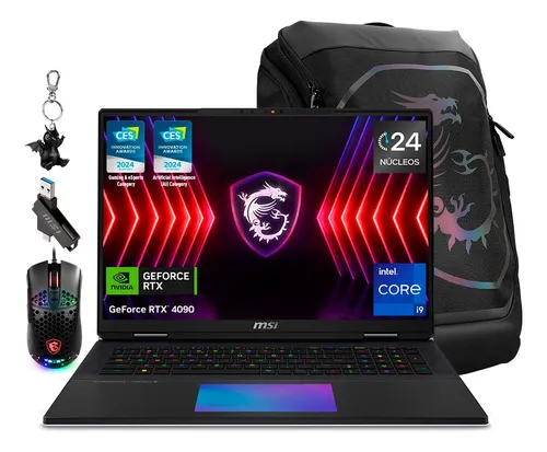 Laptop Gaming Msi Titan 18 Hx Ci9-14900hx 64gb 2tb Rtx4090 Color Negro