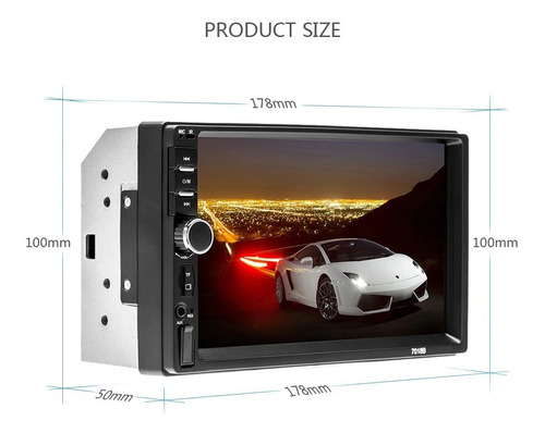 Autoestereo Mirrorlink Pantalla 7 Touch Bt Fm Camara Reversa