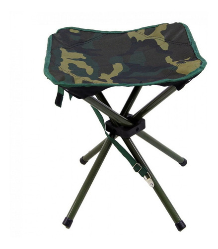 Banqueta Dobrável Stool Camping Até 80 Kg Estampa Camuflada