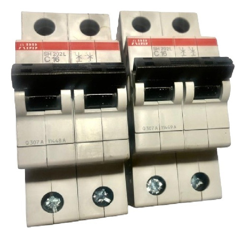 Pack De 2 Llaves Térmicas Bipolar Abb Sh202l C16 