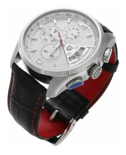 Relógio Pulseira De Couro Cronógrafo Pagani Design 3306