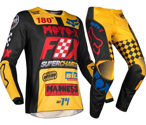 Conjunto Fox 180 Infantil Czar Motocross Trilha  Tamanho34/g