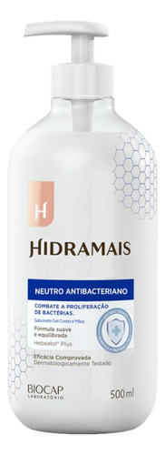 Kit 6 Sabonete Gel Neutro Antibacteriano 500 Ml Hidramais