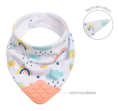 Bandana Com Mordedor Arco Iris E Abelha Buba
