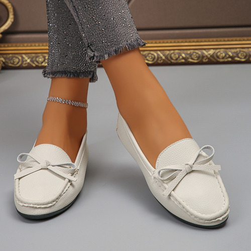 Zapatos Casuales Con Hebilla De Cadena Y Punta Redonda Para