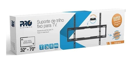 Imagem 2 de 3 de Suporte Tv Parede Fixo Para Tvs De 32 A 70 Proeletronic