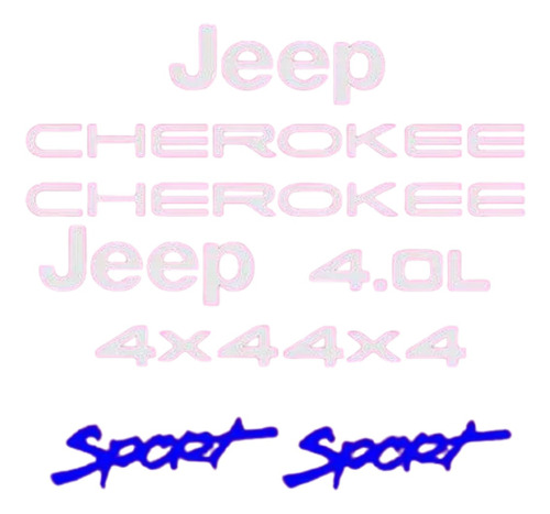 Kit Adesivo Resinado Jeep Cherokee Sport Bordo Chkrs04 Fgc