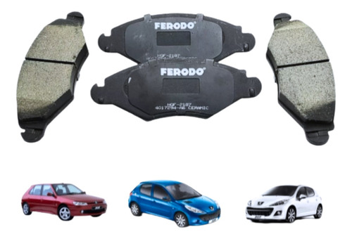 Pastilha De Freio Cerâmica Ferodo Peugeot 206 207 306 Hoggar