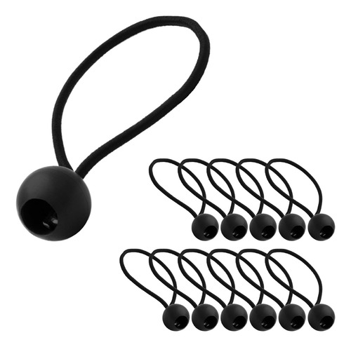 12 Cuerdas Elásticas Con Bolas Negras Para Campamento