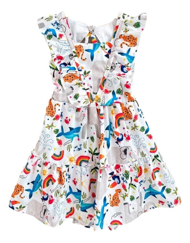 Vestido Infantil Rodado Menina Mini Diva Princesa Estampado