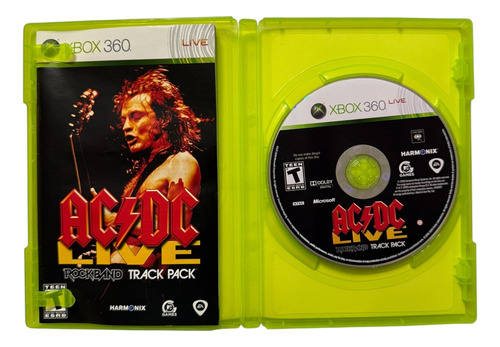 Ac/dc Live Rock Band Track Pack Para Xbox 360 Físico (Usado)