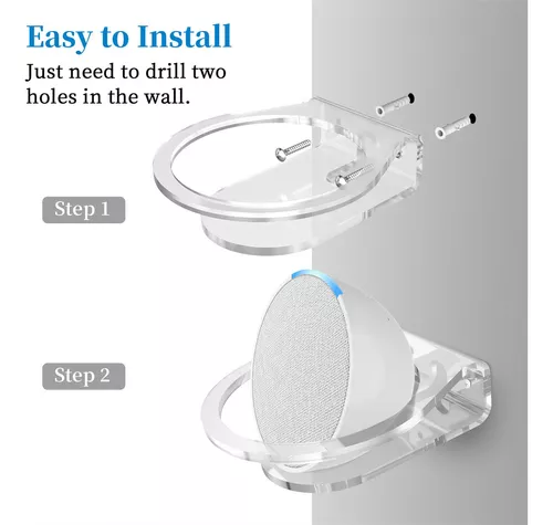 SPORTLINK-soporte de pared para Echo Pop, soporte de pared para Alexa Echo  Dot de 5ª y 4ª generación, estante de altavoz inteligente, ahorro de