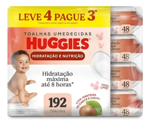 Huggies Toalha Umedecida Hidratação E Nutrição Lev 4 Pag 3