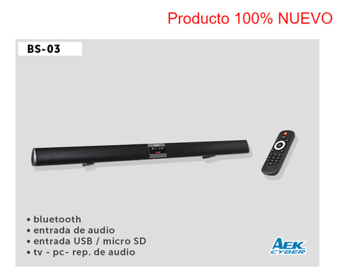 Barra De Sonido Bluetooth Bs-03