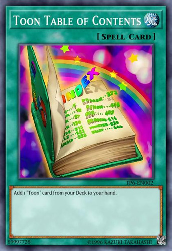 Toon Table Of Contents - Colorful Ultra Rare   Lds1   Verde