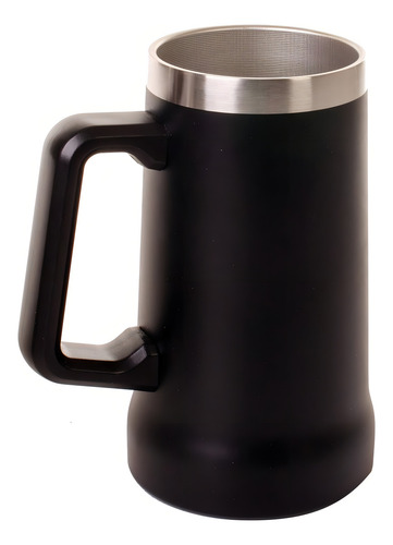 Caneca Copo Térmico Aço Inox Com Alça E Isolamento 750 Ml Cor Preto Não Aplicado