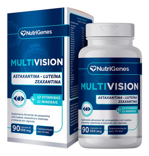 Multivision 90 Cápsulas Nutrigenes Sabor Sem sabor