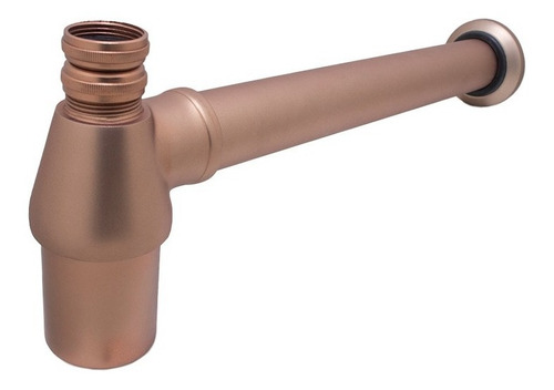 Sifão Pia Lavatório Banheiro Regulável Cobre Copo Metal Luxo Cor Cobre Fosco