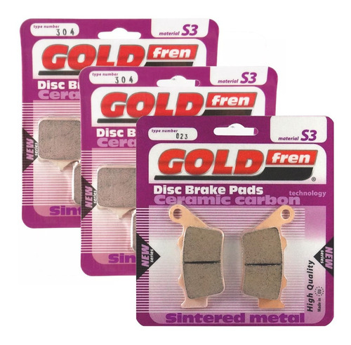 Kit Pastilhas Freio Goldfren S3 304 023 S1000rr 2016 2017 18