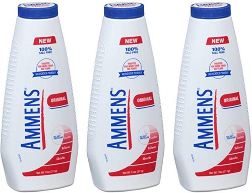 Ammens Original Medicinal En Polvo, Talco Fórmula Libre, 11