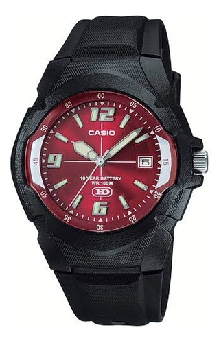 Reloj Casio Modelo Mw-600 Carátula Guinda 